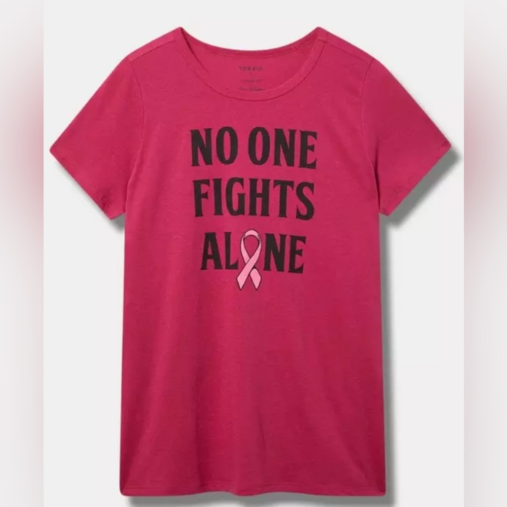 Torrid BCA No One Fights Alone Classic Fit
Signature Jersey Crew Tee NWOT